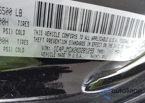 2019 Jeep Cherokee Limited 4X4 from USA, damaged, VIN 1C4PJMDX2KD281255